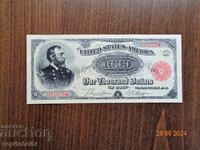 Παλιό και σπάνιο τραπεζογραμμάτιο των ΗΠΑ - 1891 το τραπεζογραμμάτιο είναι αντίγραφο