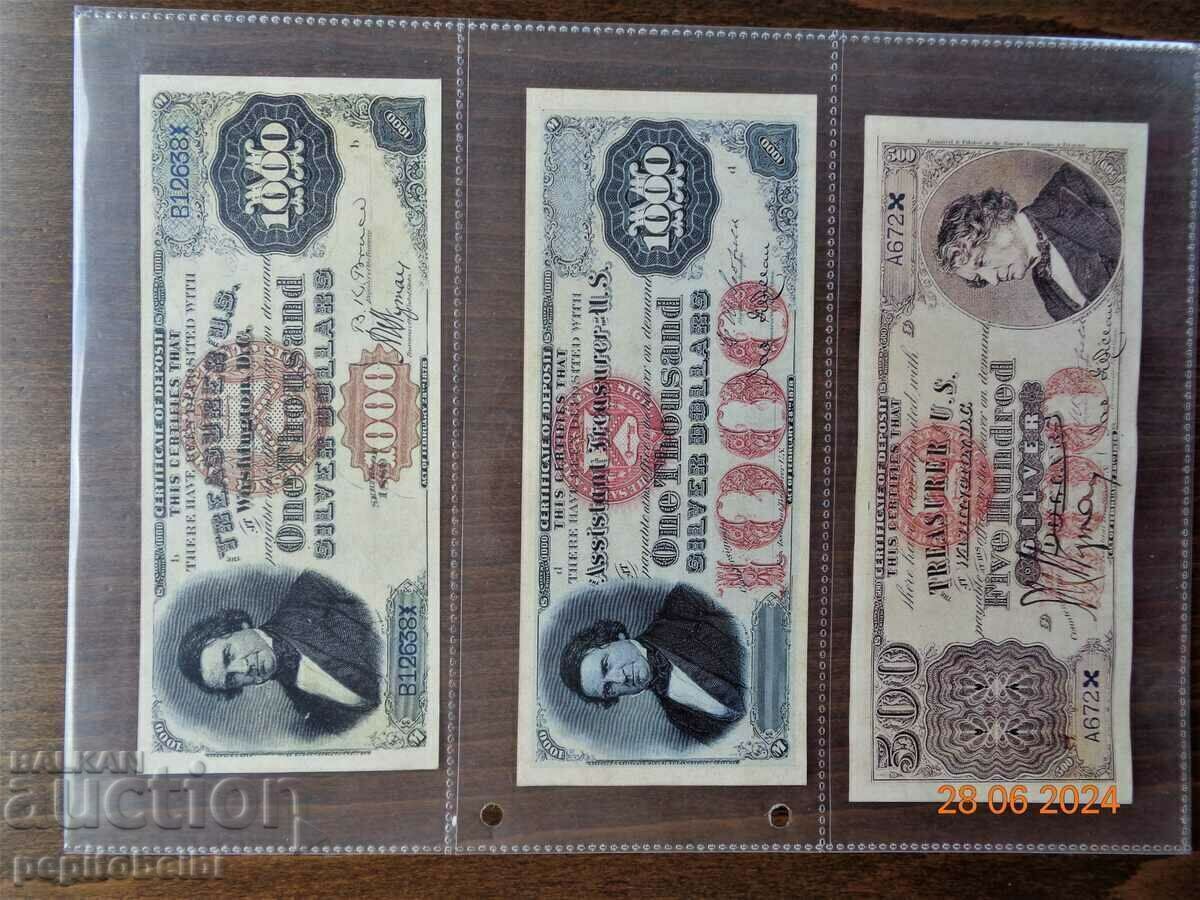 Auction Old and rare US banknote - 1880, the banknote is a copy Auction Old and rare US banknote - 1880, the banknote is a copy