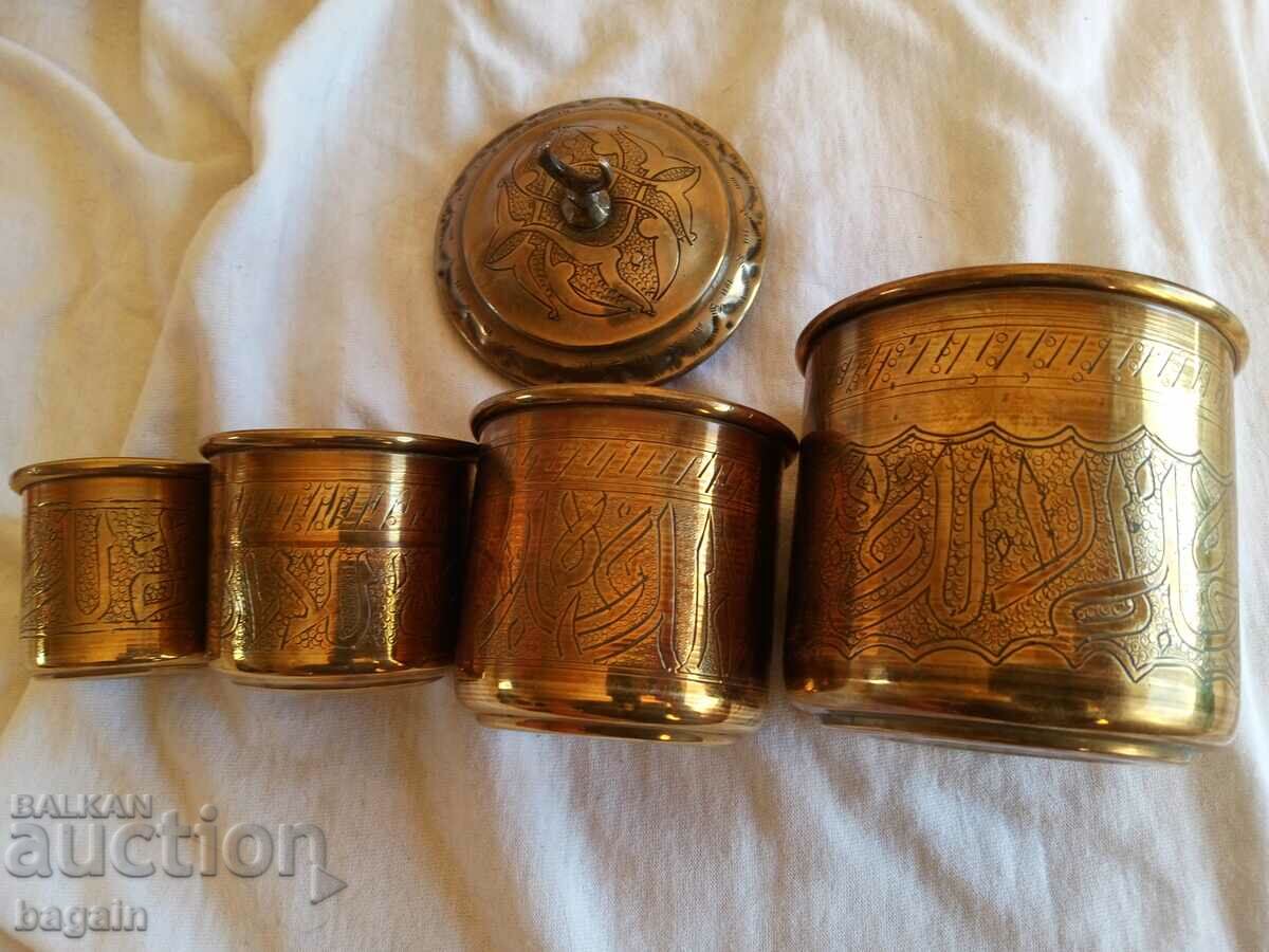 Ottoman cups, set.