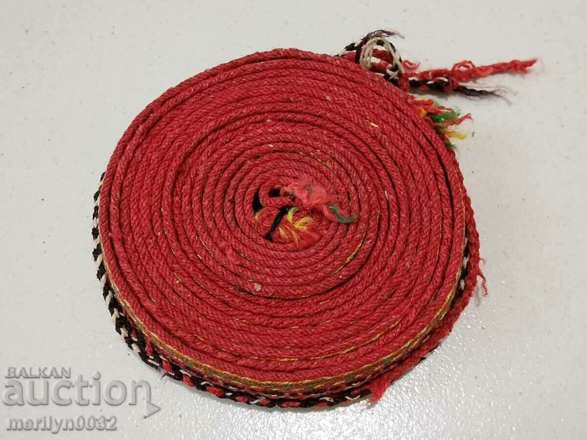 Παλιά χειροποίητη ζώνη 3,25 μέτρα ζώνη μέσης από φορεσιά - 6