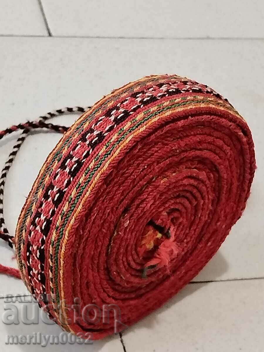 Παλιά χειροποίητη ζώνη 3,25 μέτρα ζώνη μέσης από φορεσιά - 7