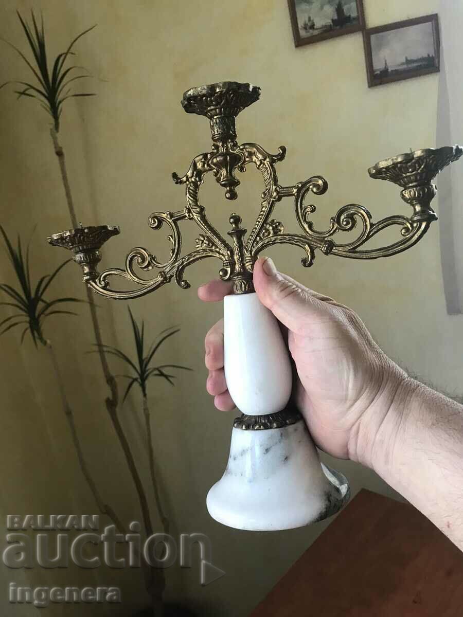Delivery of CANDLESTICK BRASS MARBLE TRIONE MASSIVE AND HEAVY Delivery of CANDLESTICK BRASS MARBLE TRIONE MASSIVE AND HEAVY