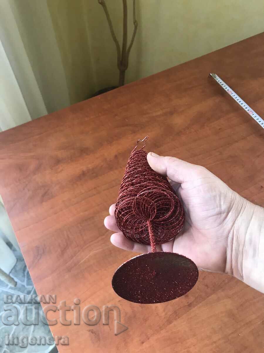 CHRISTMAS TREE METAL BRAID SOUVENIR NEW - 6 CHRISTMAS TREE METAL BRAID SOUVENIR NEW - 6