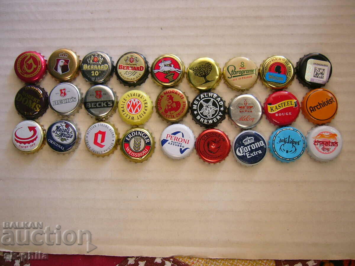 Old beer caps - foreign - 27 pcs.