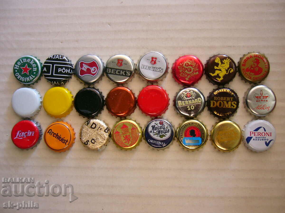 Old beer caps - foreign - 24 pcs. Old beer caps - foreign - 24 pcs.