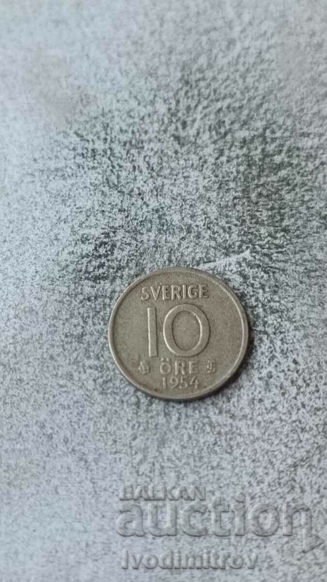 Suedia 10 Jore 1954 Argint