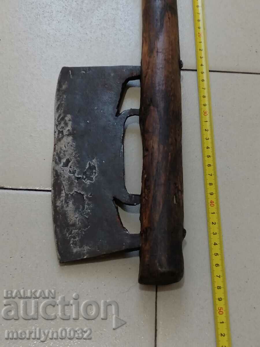 Topor forjat manual vechi, topor din fier forjat - 5