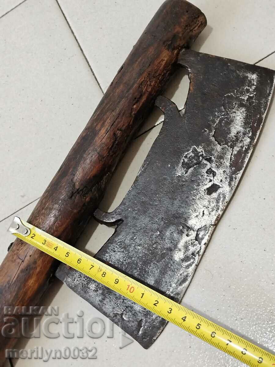 Topor forjat manual vechi, topor din fier forjat - 6