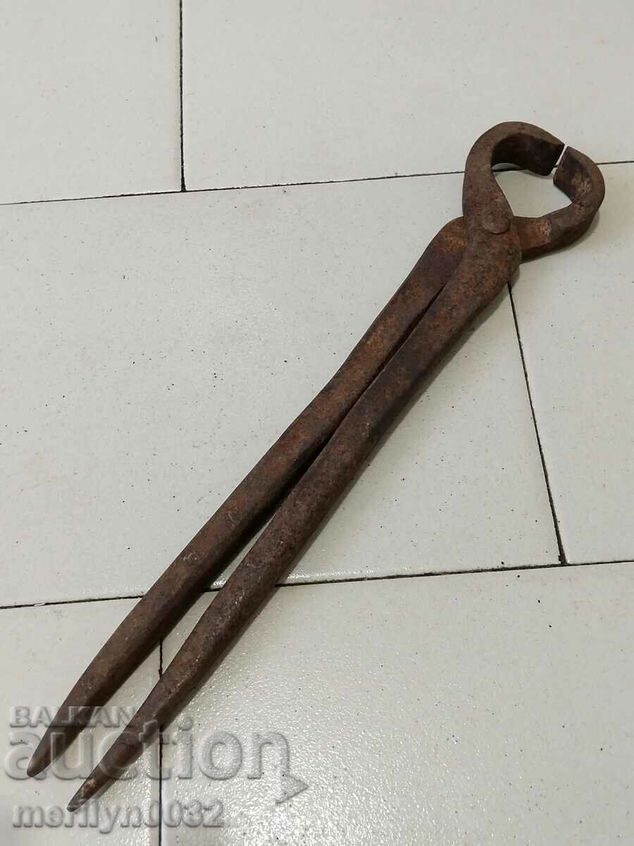 Old blacksmith's tongs, shingles, wrought iron with price 45.00 BGN | € 23.01