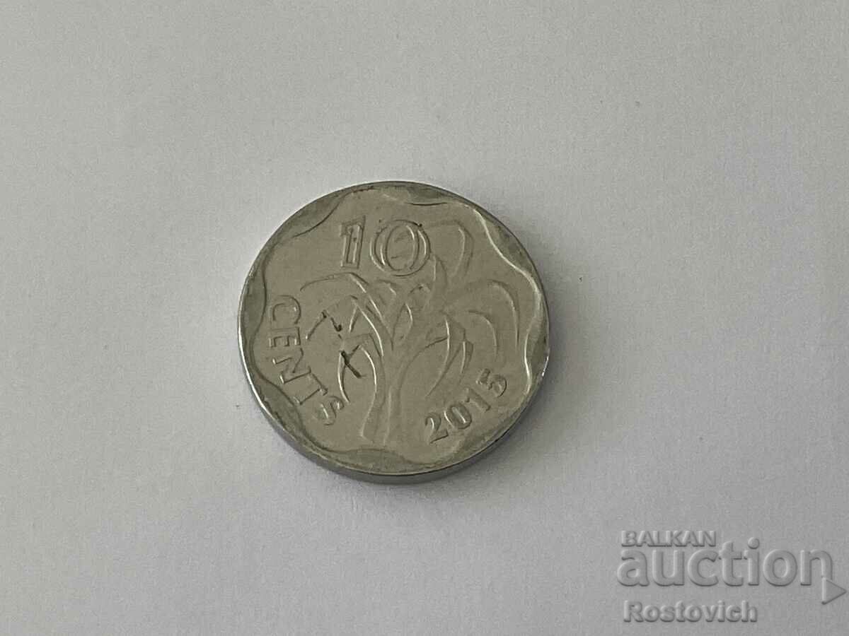 Есватини 10 цента  2015 г.