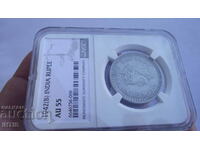 COIN - 1 rupee 1942 - INDIA - NGC - * - AU55 -from 0.01 cent