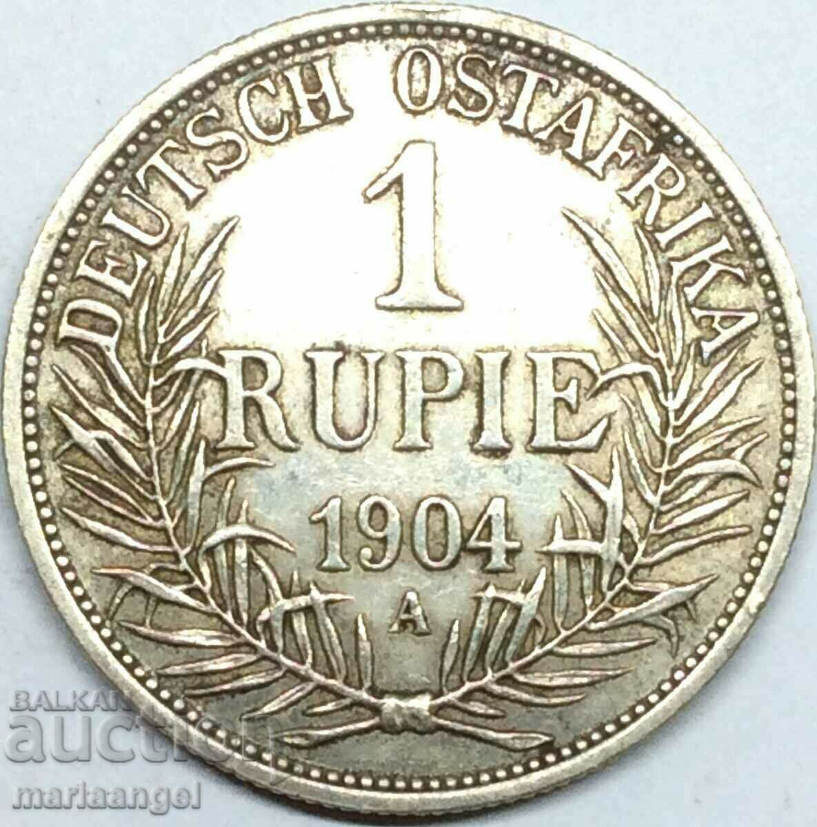 1 Rupia 1904 Germană Africa A - Berlin Wilhelm 1 Argint