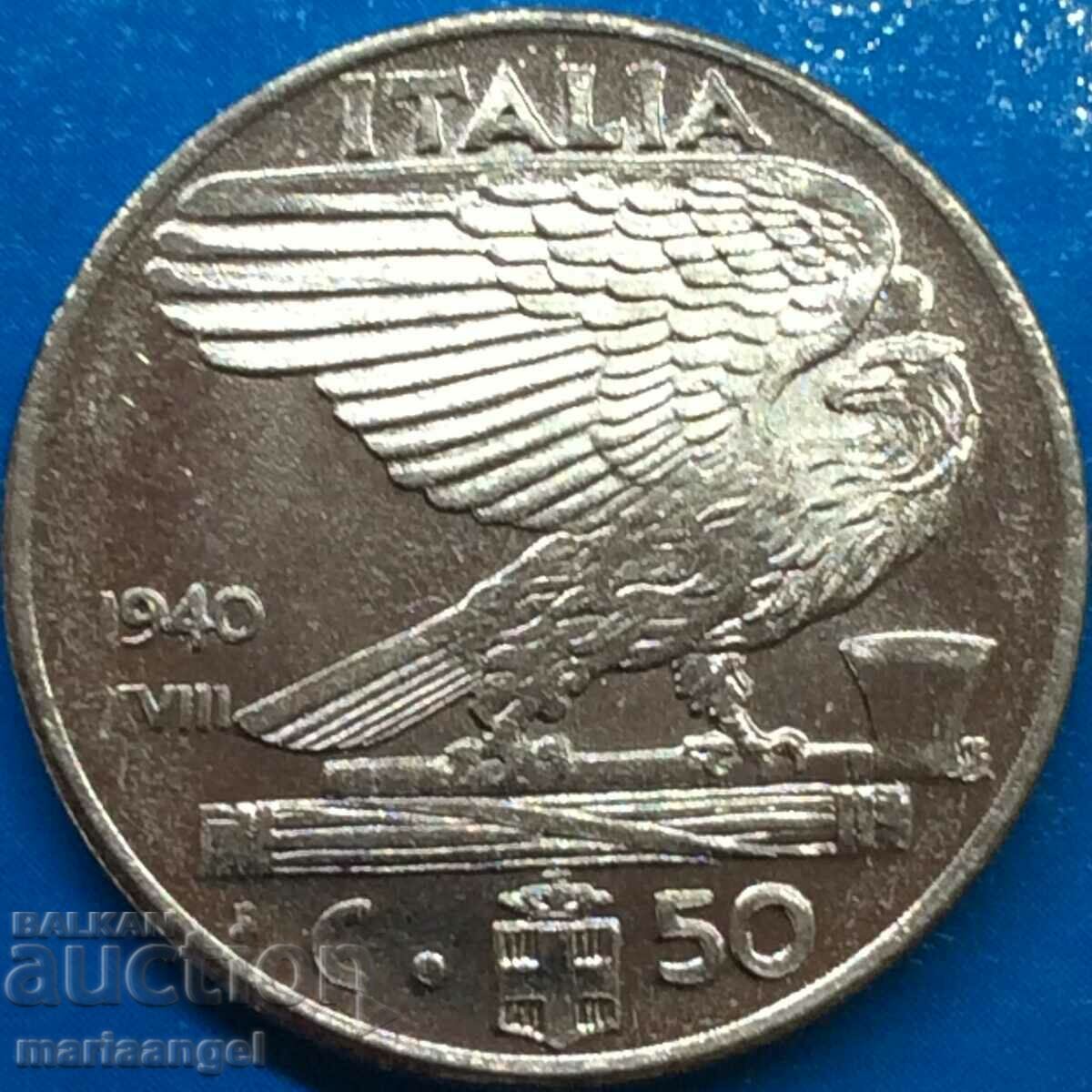 50 centesimi 1940 Italia Vultur - fascism