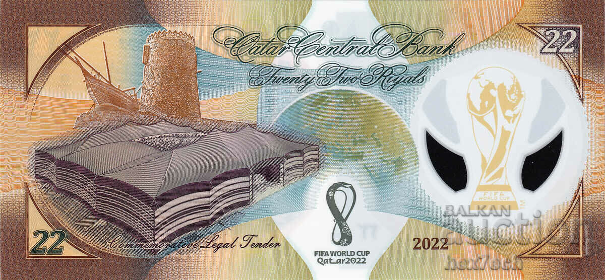 Auction ❤️ ⭐ Qatar 2022 22 Rial Polymer Jubilee UNC new ⭐ ❤️ Auction ❤️ ⭐ Qatar 2022 22 Rial Polymer Jubilee UNC new ⭐ ❤️