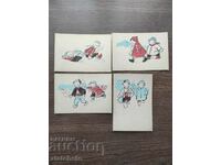 4 Postcards "Carols" art. Nikola Tuzsuzov - 3