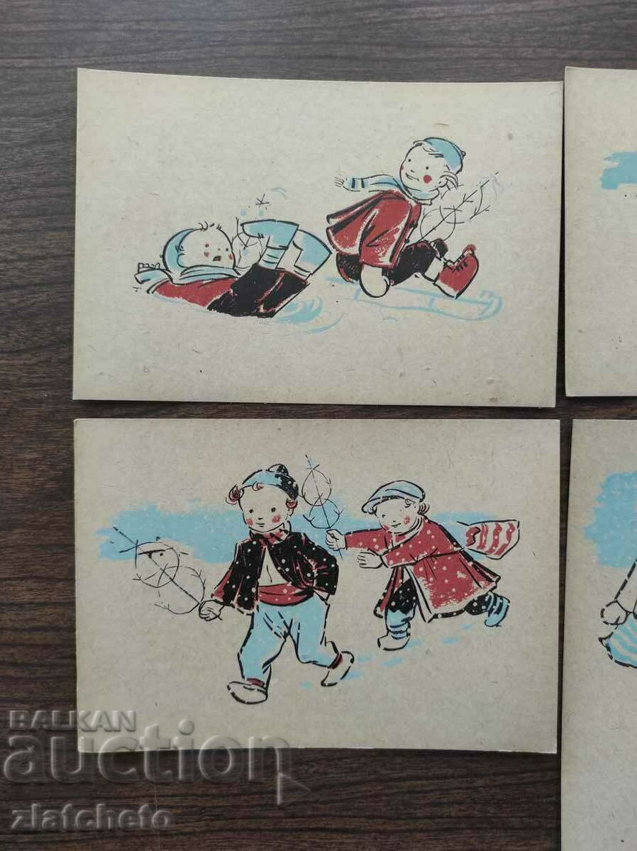 4 Postcards "Koledari" art. Nikola Tuzsuzov - 4 with price 35.00 BGN | € 17.90 4 Postcards "Koledari" art. Nikola Tuzsuzov - 4 with price 35.00 BGN | € 17.90