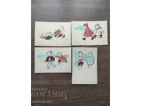 4 Postcards "Carols" art. Nikola Tuzsuzov - 5