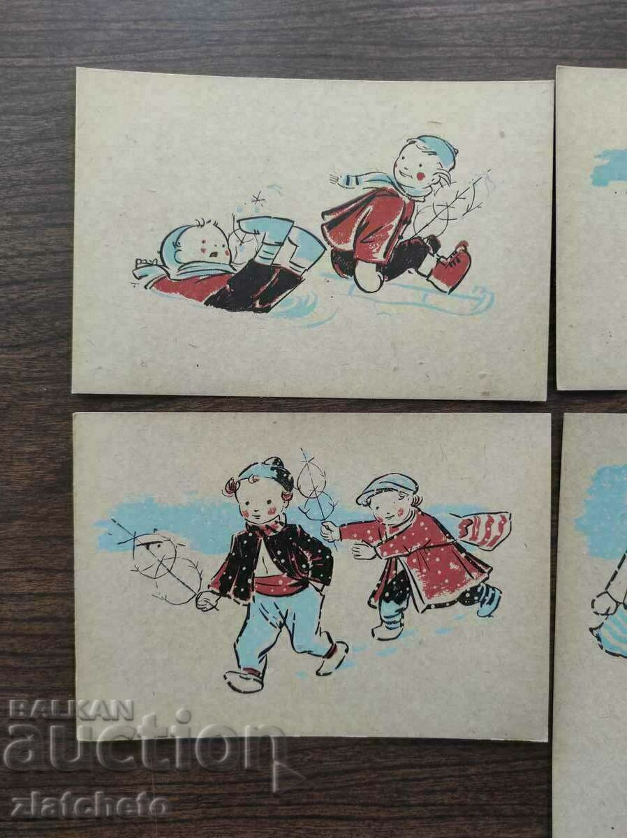 4 Postcards "Koledari" art. Nikola Tuzsuzov - 6 with price 35.00 BGN | € 17.90 4 Postcards "Koledari" art. Nikola Tuzsuzov - 6 with price 35.00 BGN | € 17.90