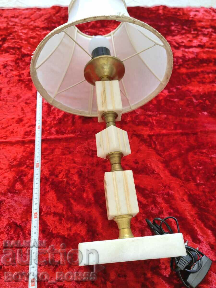 Auction  Quality WHITE MARBLE Bulgarian Table Sot Lamp