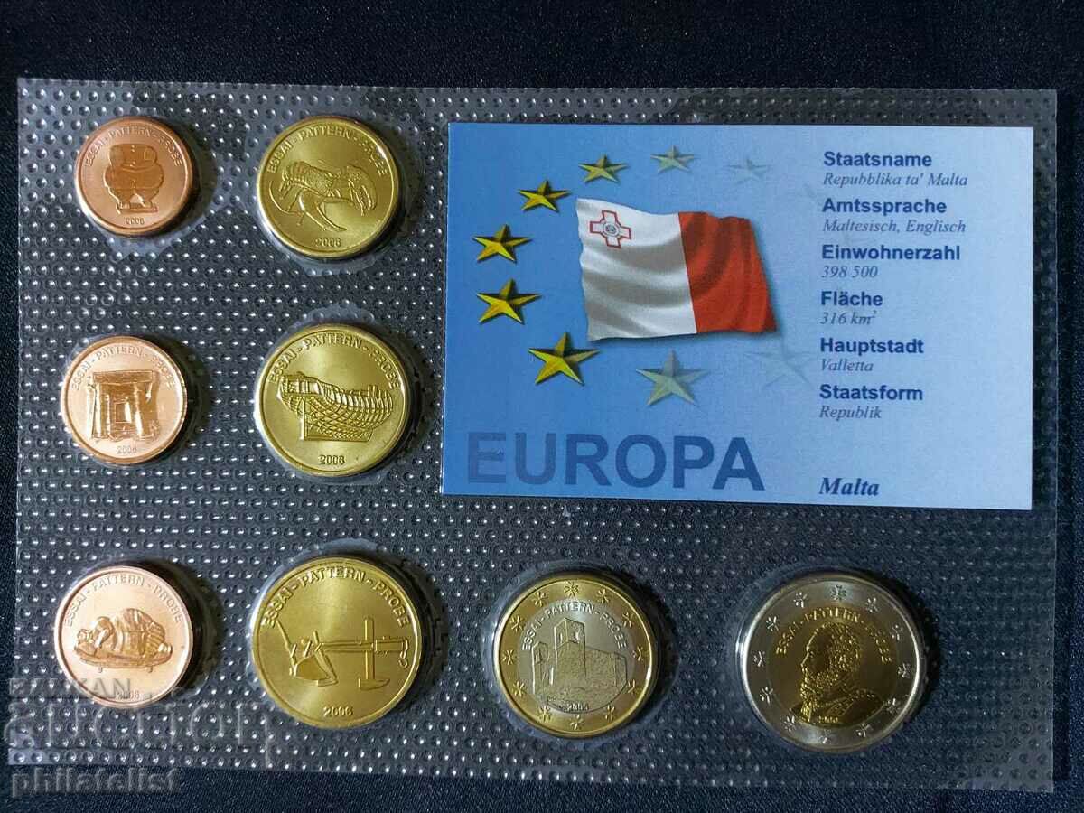 Trial Euro Set - Malta 2006, 8 coins