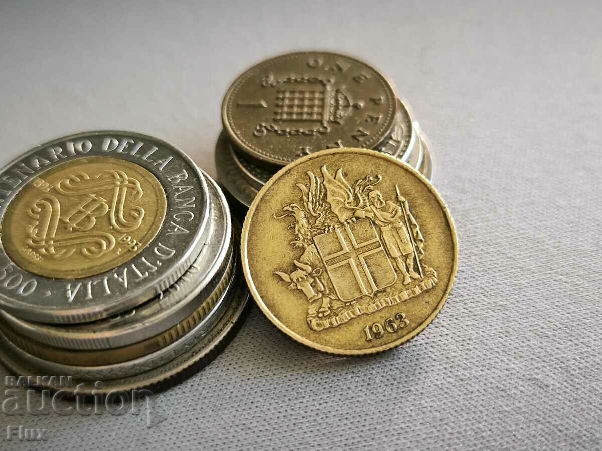 Coin - Iceland - 1 kroner | 1963 with price 3.50 BGN | € 1.79 Coin - Iceland - 1 kroner | 1963 with price 3.50 BGN | € 1.79
