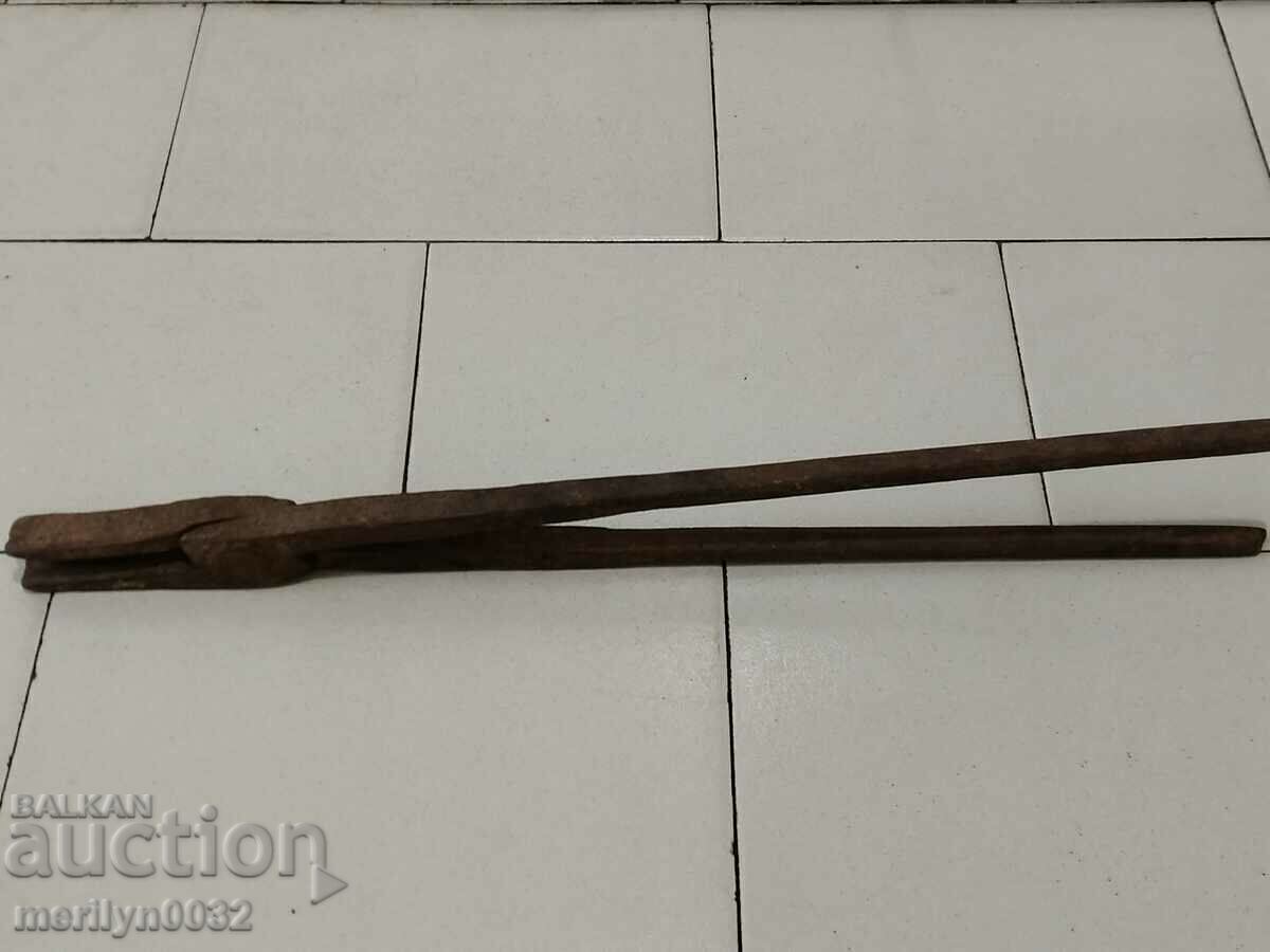 Δημοπρασία Παλιά λαβίδα σιδηρουργού, έρπητα ζωστήρα, σφυρήλατο σίδερο
