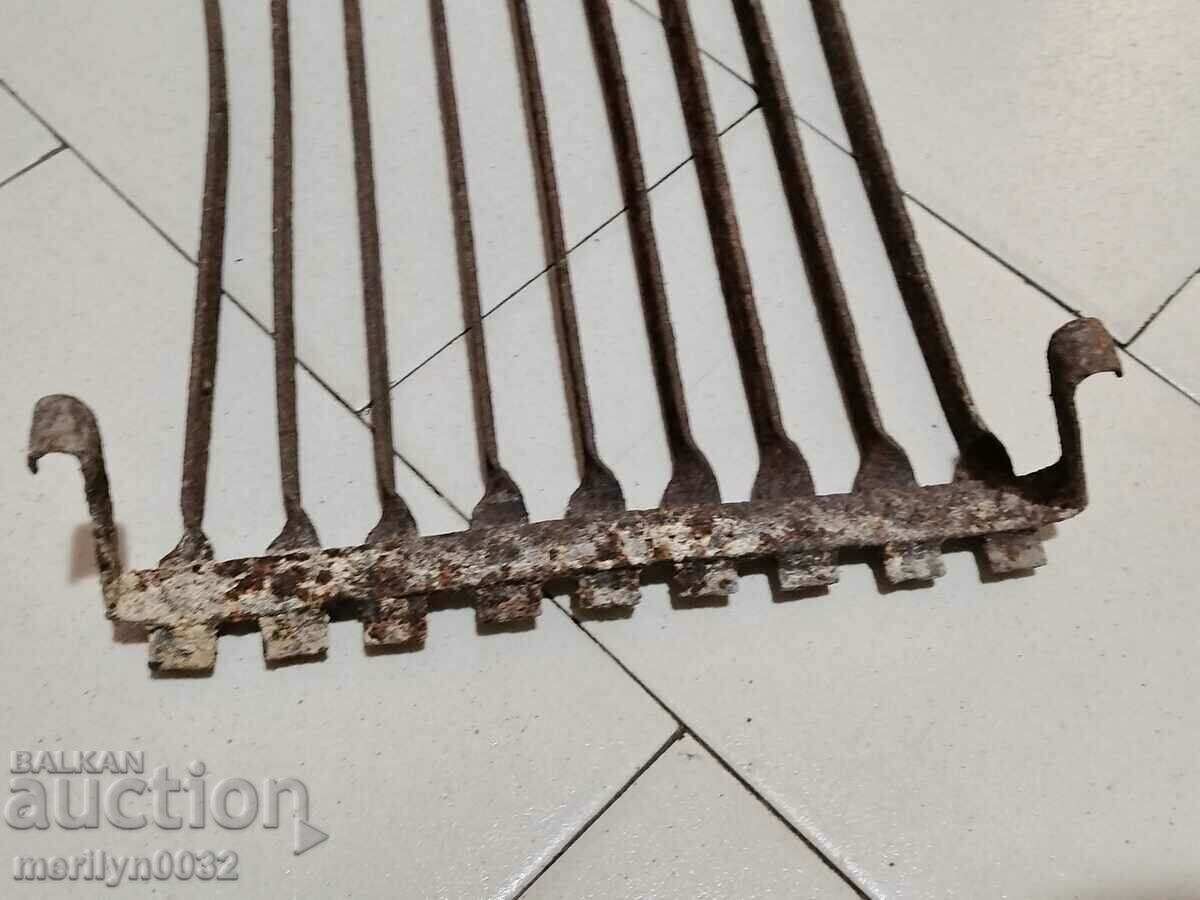 Auction Old hand forged grill, steakhouse, wrought iron Auction Old hand forged grill, steakhouse, wrought iron