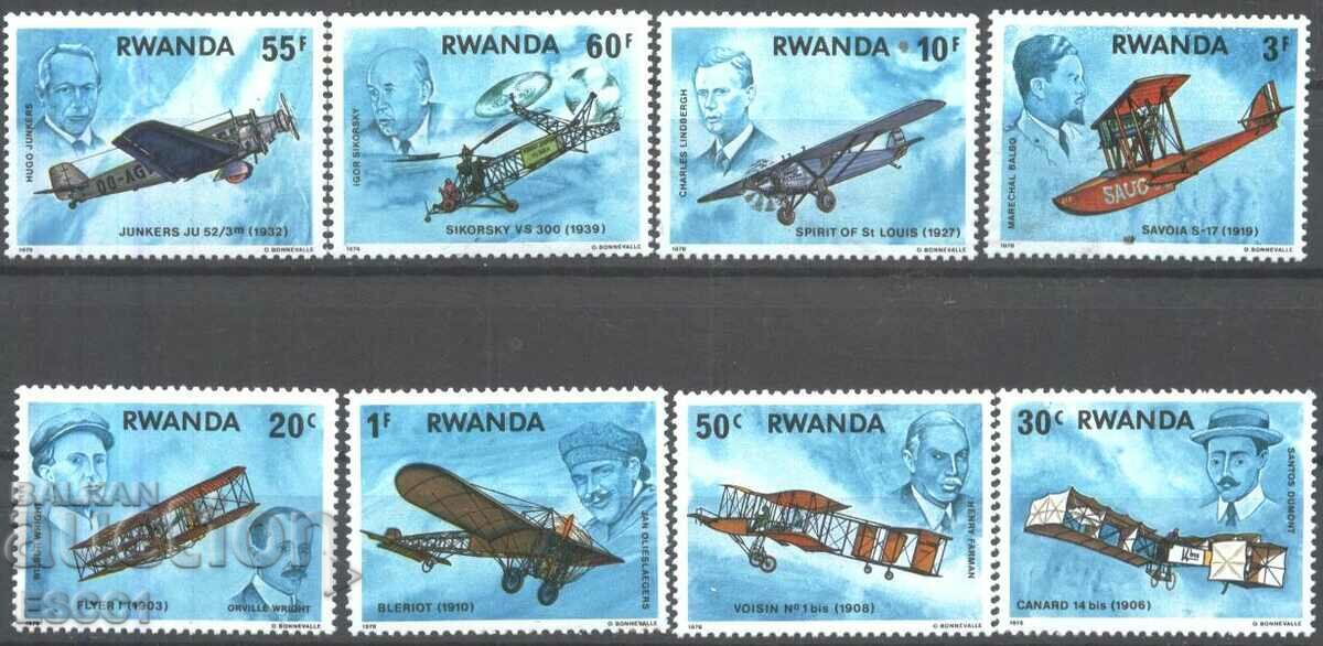 Clean stamps Aviation Airplanes 1978 from Rwanda