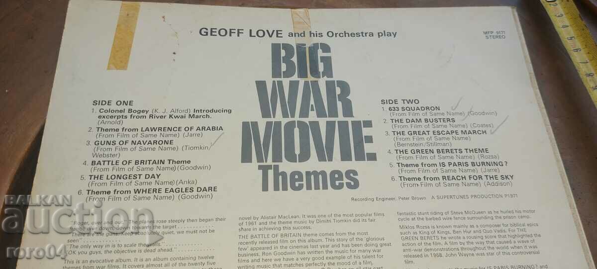 Delivery of BIG WAR MOVIE THEMES