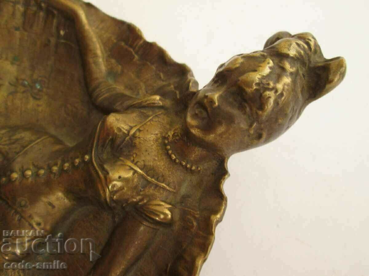Old bronze figure plastic ballerina marked with price 330.00 BGN | € 168.73