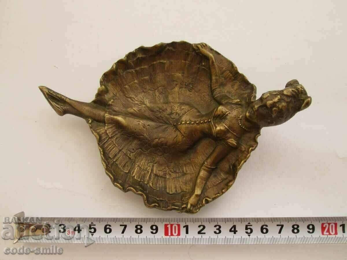 Old bronze figure plastic ballerina marked - 7