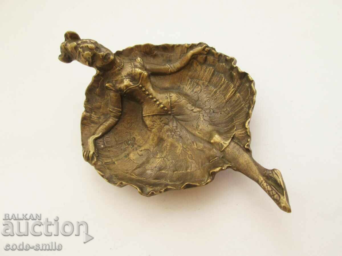 Old bronze figure plastic ballerina marked