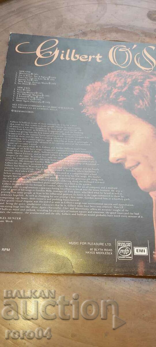 Delivery of GILBERT O'SULLIVAN Delivery of GILBERT O'SULLIVAN