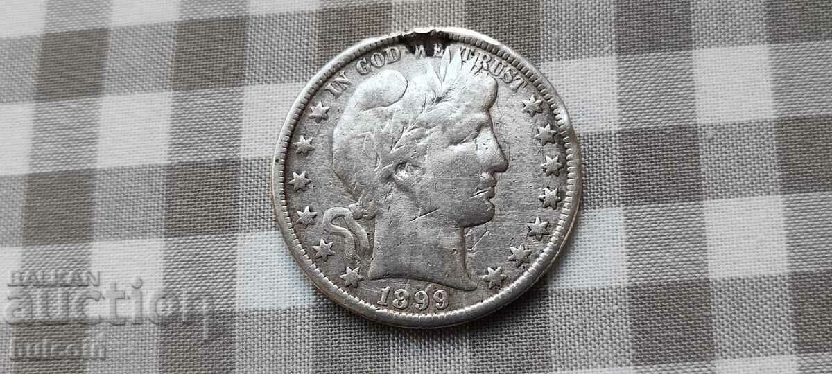 RARE 1/2 (HALF) 1899 SILVER US DOLLAR. with price 99.99 BGN | € 51.12 RARE 1/2 (HALF) 1899 SILVER US DOLLAR. with price 99.99 BGN | € 51.12