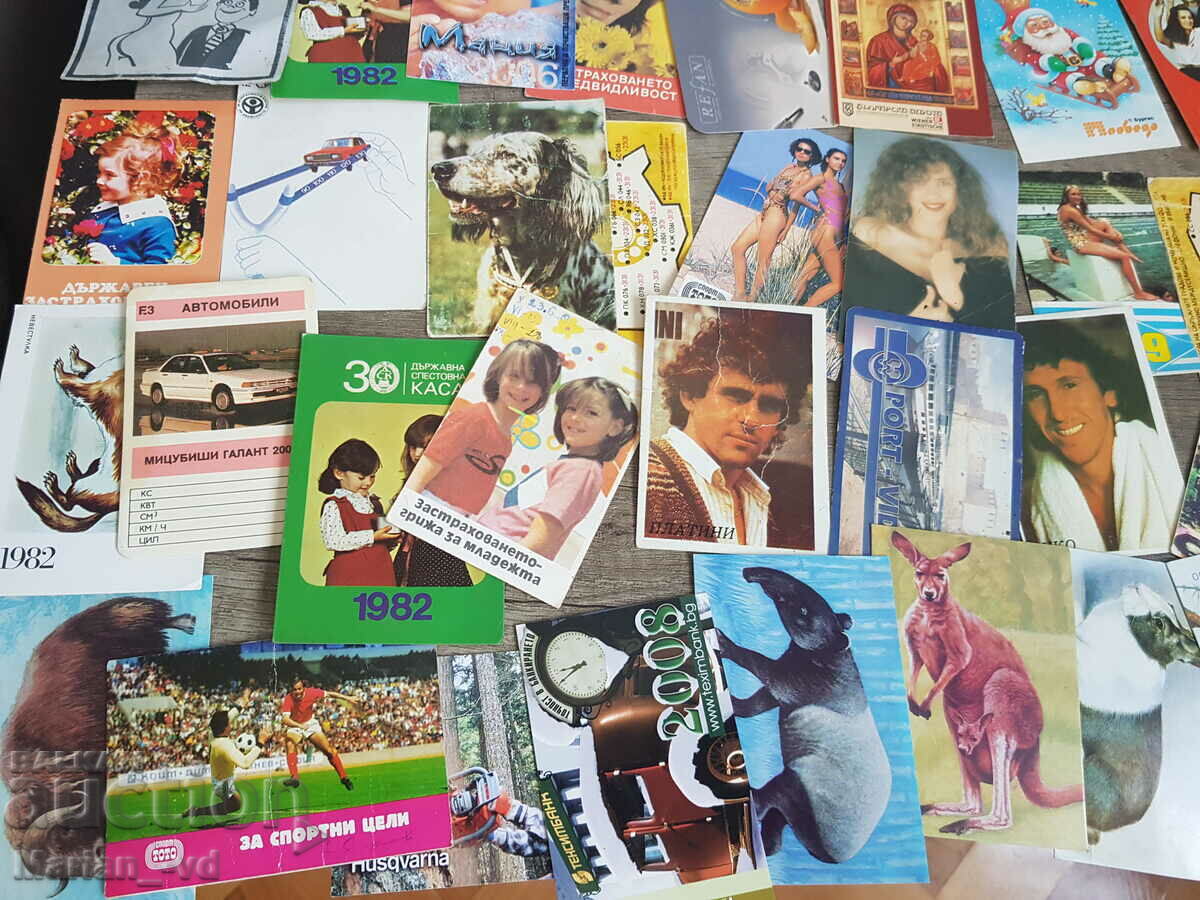 Auction  Old calendars - 57 numbers from 1977 to 2008