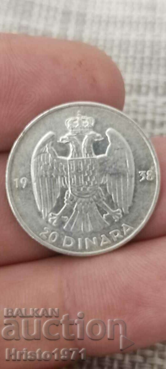 20 dinars 1938 20 dinars 1938