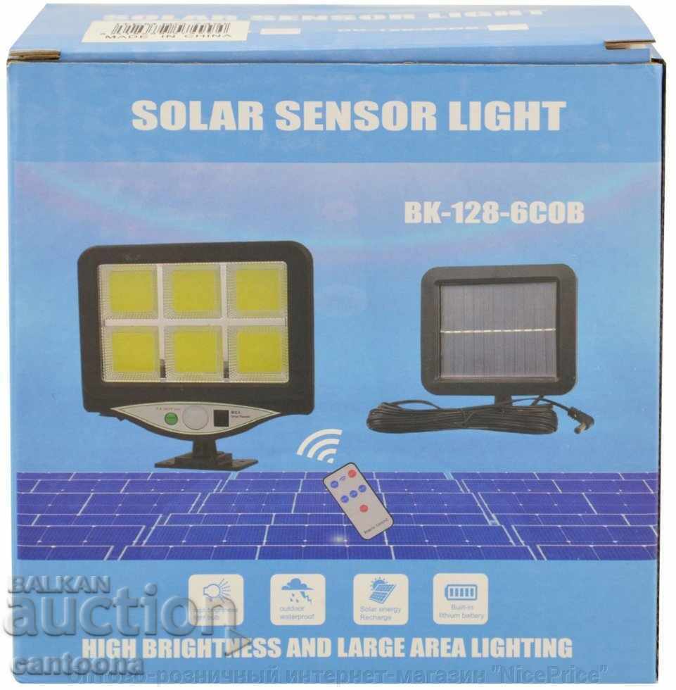 Auction  Solar lamp 128 COB LED, remote control, sensor and photocell