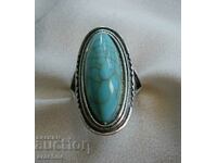 Silver ring with turquoise