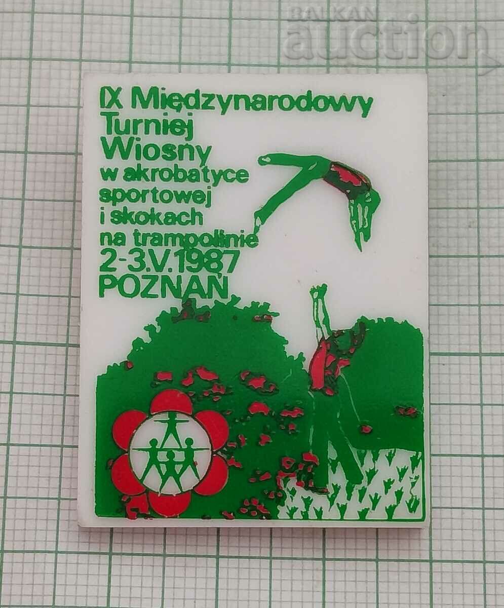 ACROBATIC JUMPING M/UNATIONAL TOURNAMENT 1987 POLAND BADGE