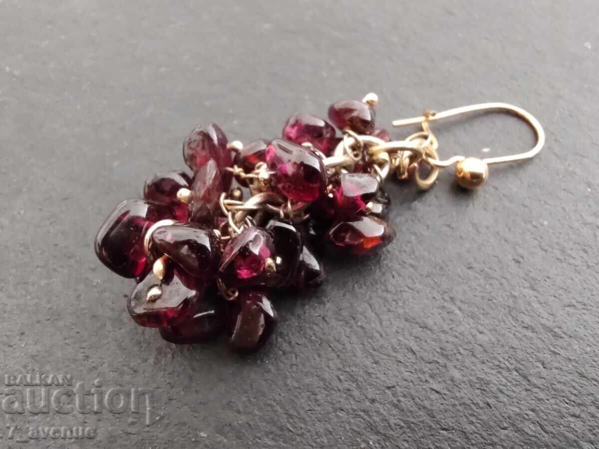 Single earring with natural stone - Garnet, 16.08.25 with price 99.00 BGN | € 50.62