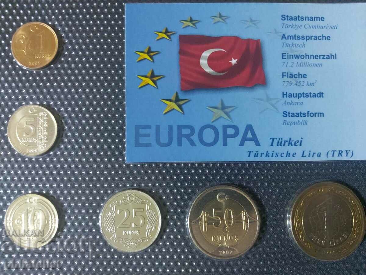 Complete set - Turkey 2009, 6 coins with price 22.00 BGN | € 11.25 Complete set - Turkey 2009, 6 coins with price 22.00 BGN | € 11.25