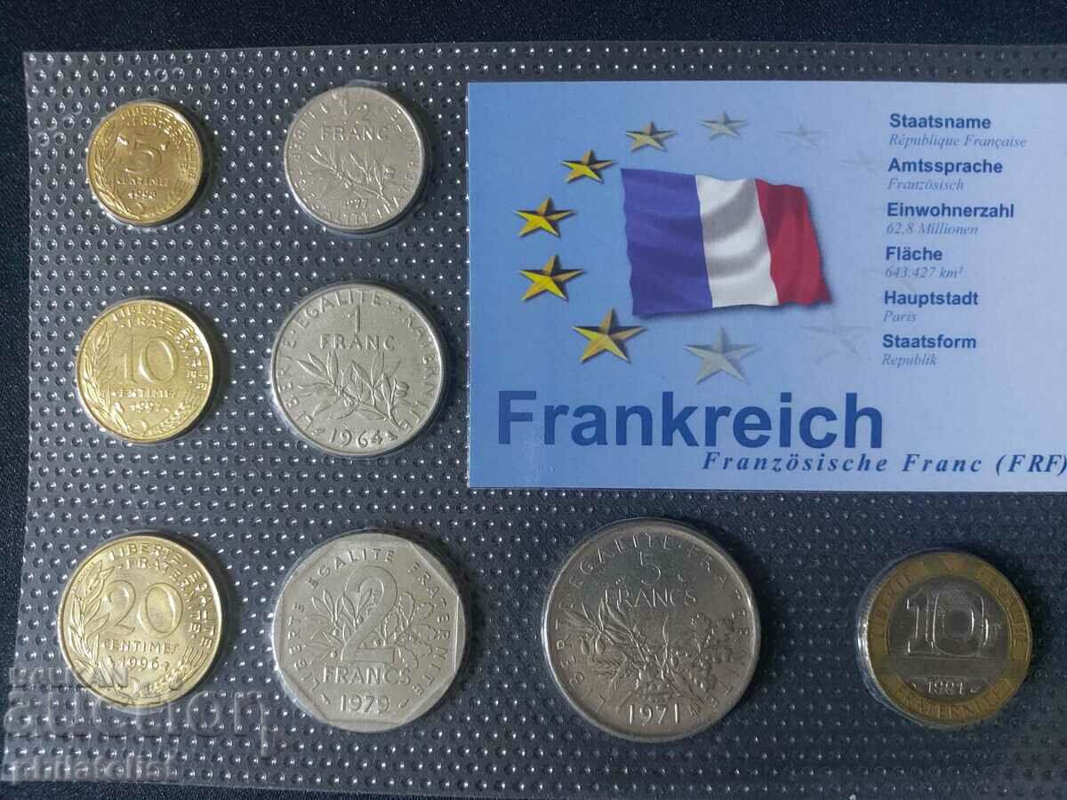Complete set - France 1964-1998, 8 coins with price 22.00 BGN | € 11.25