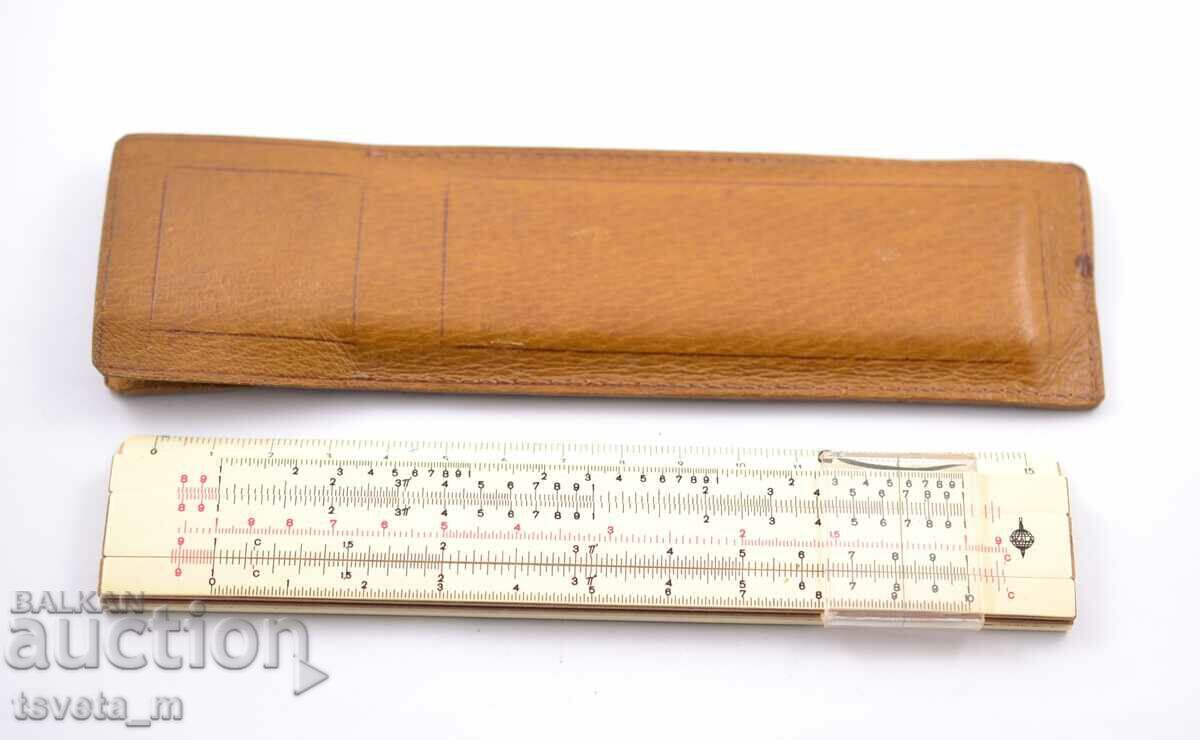 Accounting logarithmic line with leather case Accounting logarithmic line with leather case