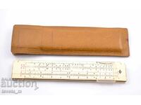 Accounting logarithmic line with leather case