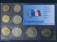 Complete set - France 1971-1998, 8 coins