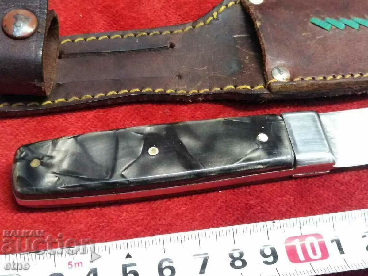 OLD RARE KNIFE - "BUKOVETS" WITH THE ORIGINAL LEATHER HANDLE - 5 OLD RARE KNIFE - "BUKOVETS" WITH THE ORIGINAL LEATHER HANDLE - 5