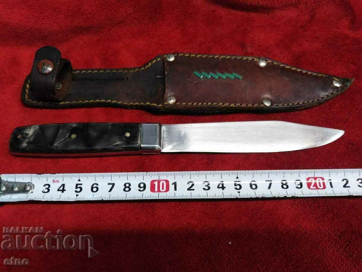 OLD RARE KNIFE - "BUKOVETS" WITH THE ORIGINAL LEATHER HANDLE - 6 OLD RARE KNIFE - "BUKOVETS" WITH THE ORIGINAL LEATHER HANDLE - 6