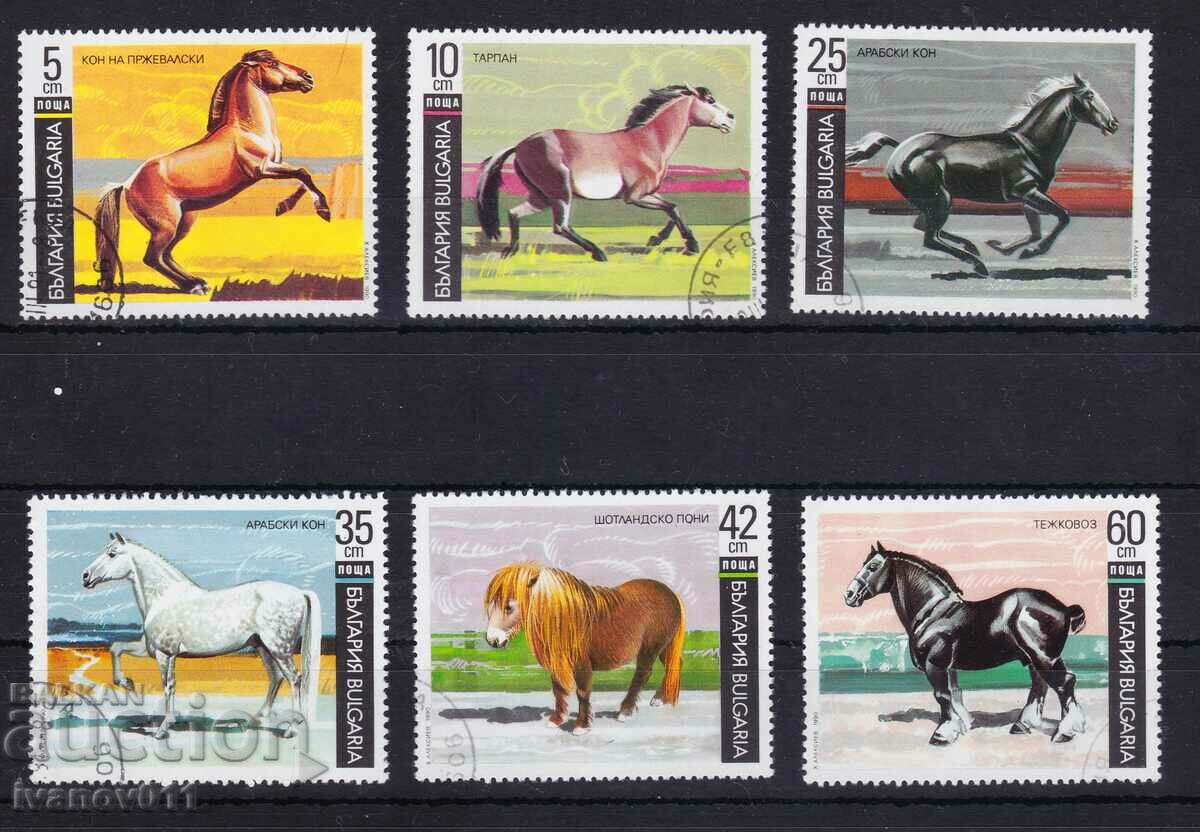 BULGARIA - LOT 1990 BREEDS OF HORSES