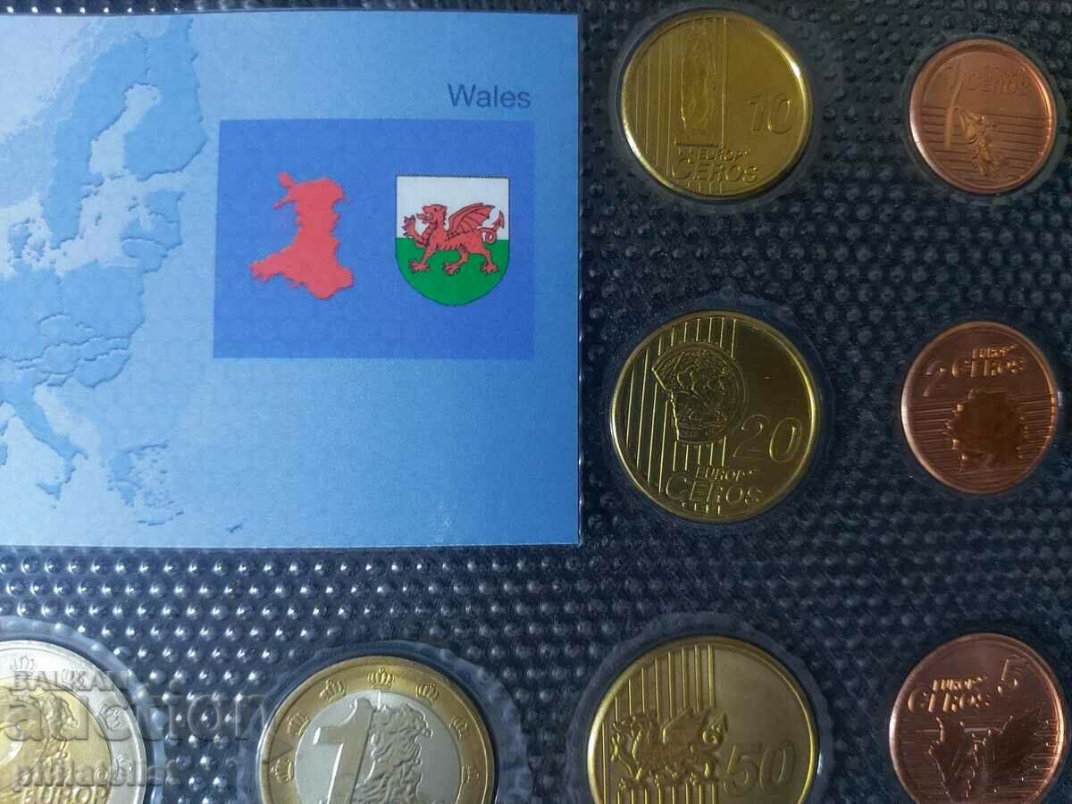 Delivery of Trial Euro Set - Wales 2006, 8 coins Delivery of Trial Euro Set - Wales 2006, 8 coins