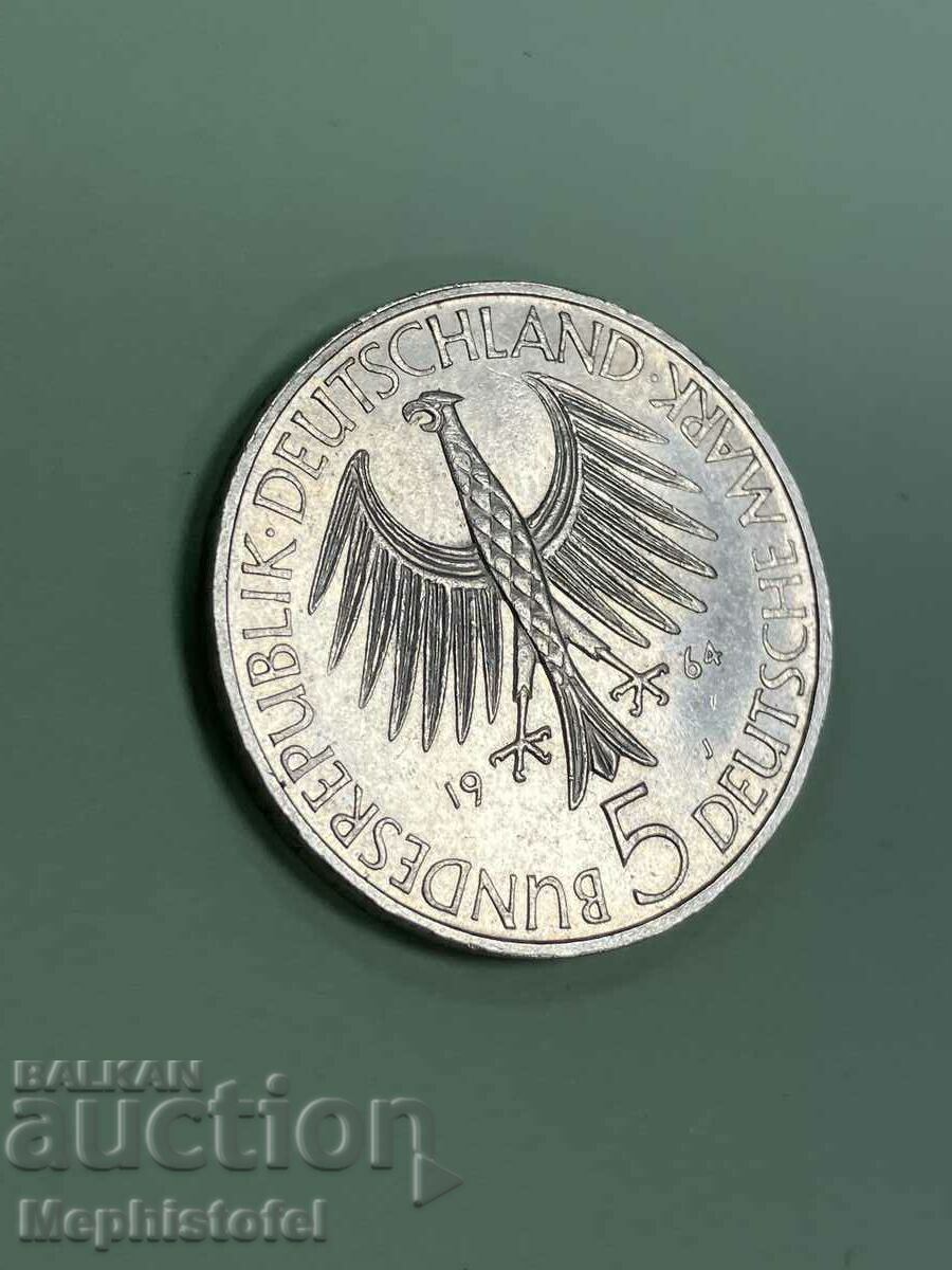Delivery of 5 marks 1964, Germany - silver coin